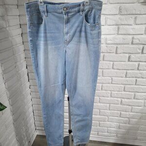 Old Navy Rockstar Ladies Size 16 Tall Super Skinny High Rise Light Wash Jeans